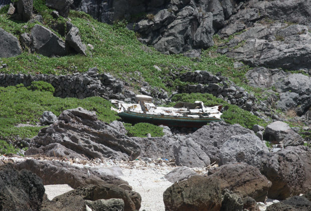 The wreckages of ships