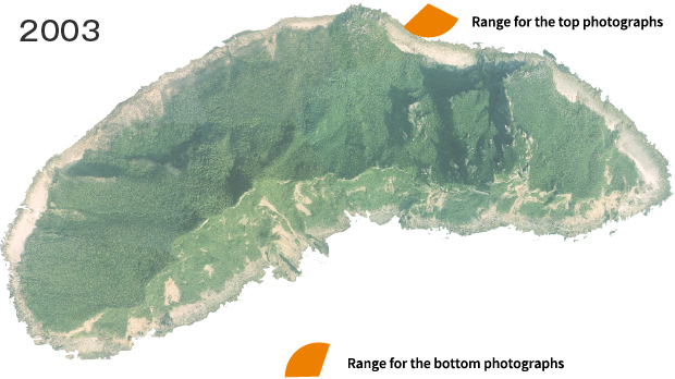 damage to vegetation|aerial photographs|2003